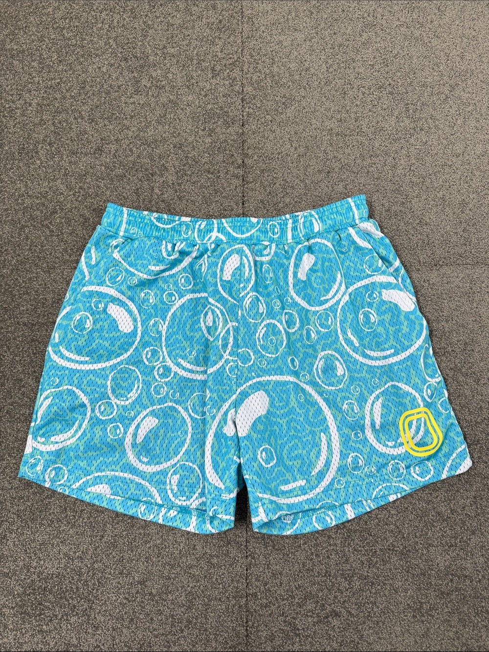 Overtime SpongeBob Squarepants Shorts Mens Medium Blue Bubble Athletic Mesh